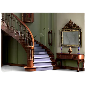 Victorian Staircase Png 06122024 PNG Image