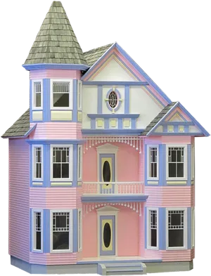 Victorian Style Dollhouse PNG Image