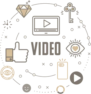Video Content Engagement Graphic PNG Image