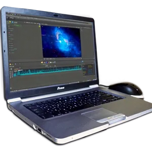 Video Editing Laptop Setup Png Fli PNG Image