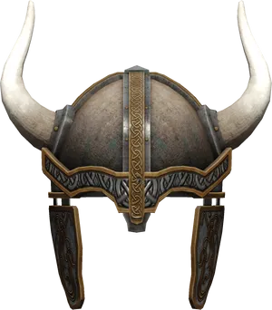 Viking Horned Helmet3 D Render PNG Image