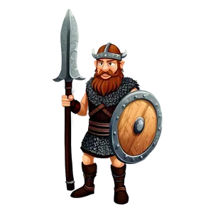 Viking Warrior Cartoon Character Png Stl27 PNG Image