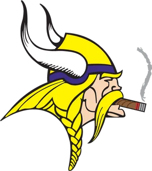 Vikings Logowith Cigar PNG Image