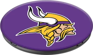 Vikings Team Logoon Purple Background PNG Image