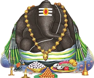 Vinayagar Hindu Deity Illustration PNG Image