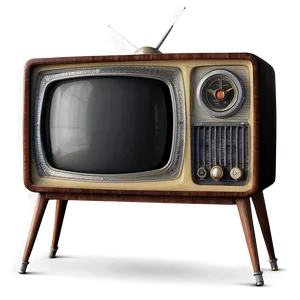 Vintage 1950s Television Set Png Gha33 PNG Image