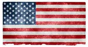 Vintage American Flag Texture PNG Image