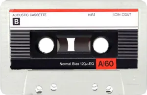 Vintage Audio Cassette Tape Side B PNG Image