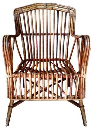 Vintage Bamboo Armchair PNG