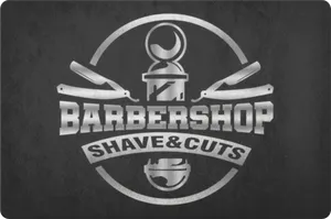 Vintage Barbershop Logo Design PNG Image