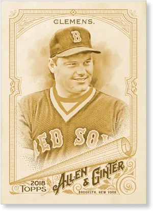 Vintage Baseball Card Design PNG Image