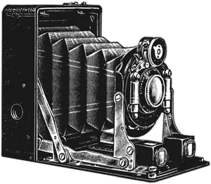 Vintage Bellows Camera Illustration PNG Image