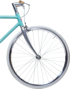 Vintage Bicycle Front Wheeland Handlebar PNG Image