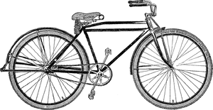 Vintage Bicycle Silhouette PNG Image