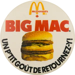 Vintage Big Mac Ad Canada PNG Image