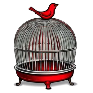 Vintage Bird Cage Drawing Png Rcj PNG Image