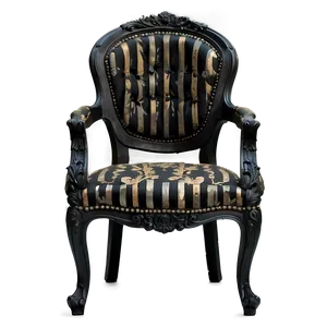 Vintage Black Chair Png Qgo PNG Image