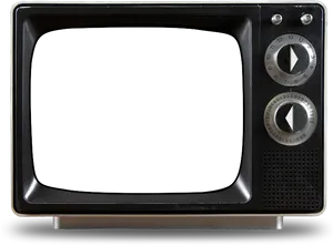 Vintage Blackand White Television PNG Image