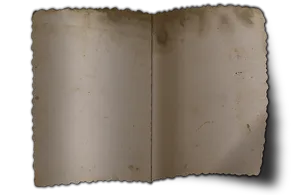 Vintage Blank Open Book PNG