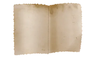 Vintage Blank Open Book Page PNG