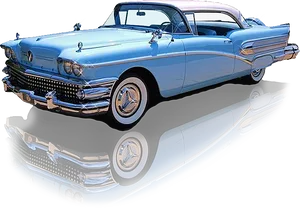 Vintage Blue Buick Convertible PNG Image