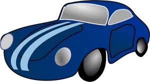 Vintage Blue Car Illustration PNG Image