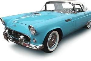 Vintage Blue Classic Car Profile PNG Image