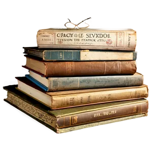 Vintage Book Assortment PNG Gng PNG