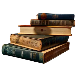 Vintage Book Assortment PNG Nec12 PNG