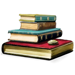 Vintage Books Pile Png Lxo PNG Image