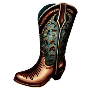 Vintage Boot Design Png 60 PNG Image