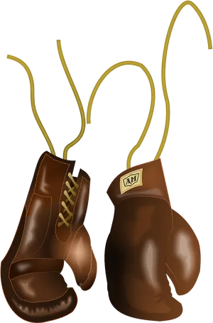 Vintage Boxing Gloves Illustration PNG Image