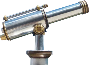 Vintage Brass Telescope PNG Image