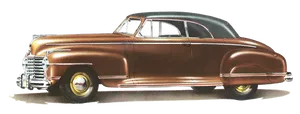 Vintage Brown Car Classic Design PNG Image