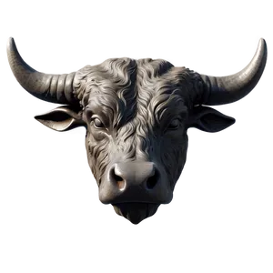 Vintage Bull Head Drawing Png 06132024 PNG Image