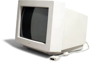 Vintage C R T Monitor Isolated PNG Image