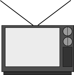 Vintage C R T Television Vector PNG Image