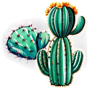 Vintage Cactus Sketch Png Pys10 PNG Image