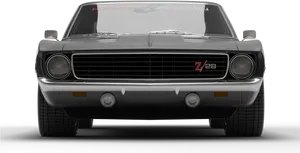 Vintage Camaro Z28 Front View PNG Image