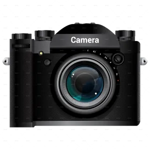 Vintage Camera Front View PNG Image