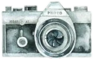 Vintage Camera Sketch Logo PNG Image