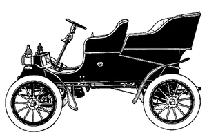 Vintage Car Silhouette Outline PNG Image