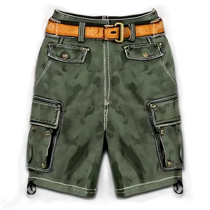 Vintage Cargo Shorts Png 06282024 PNG Image