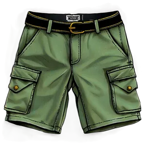 Vintage Cargo Shorts Png Ifs PNG Image