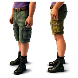 Vintage Cargo Shorts Png Lvu32 PNG Image