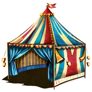 Vintage Carnival Tent Graphic Png 06282024 PNG Image