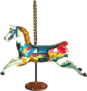 Vintage Carousel Horse Illustration PNG Image