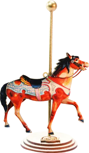 Vintage Carousel Horse Illustration PNG Image