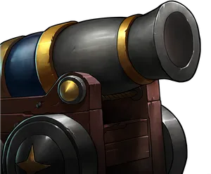 Vintage Cartoon Cannon PNG Image