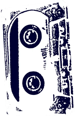 Vintage Cassette Tape Graphic PNG Image